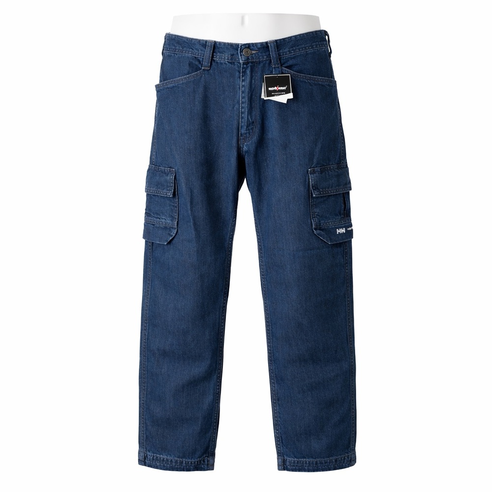 Size 36 Helly Hansen Men’s Oxford Workwear Denim Cargo Pants 36x34 BNWT